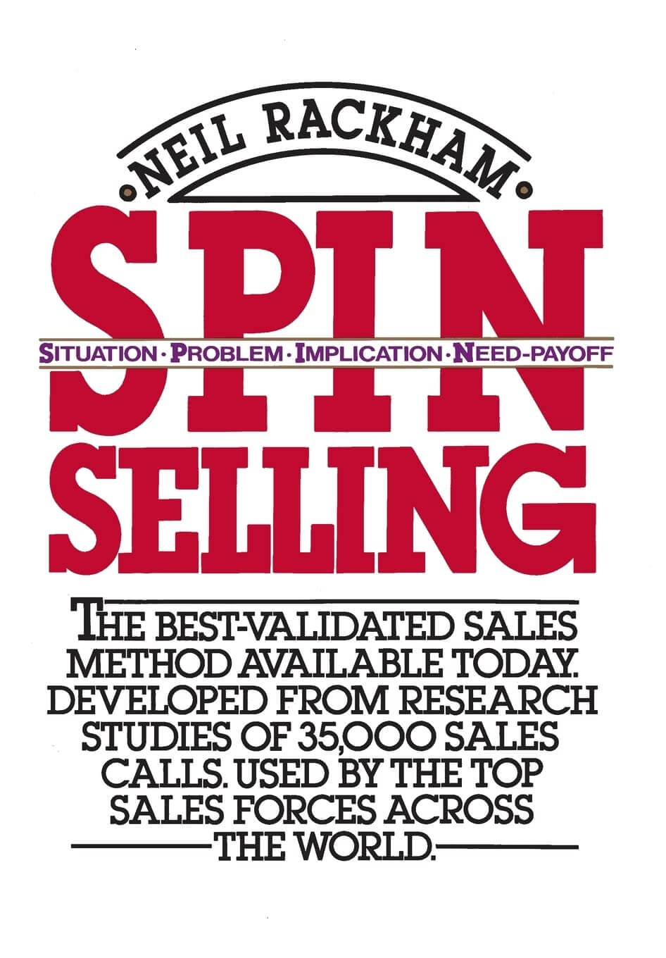 Book cover, The SPIN Selling by Neil Rackham